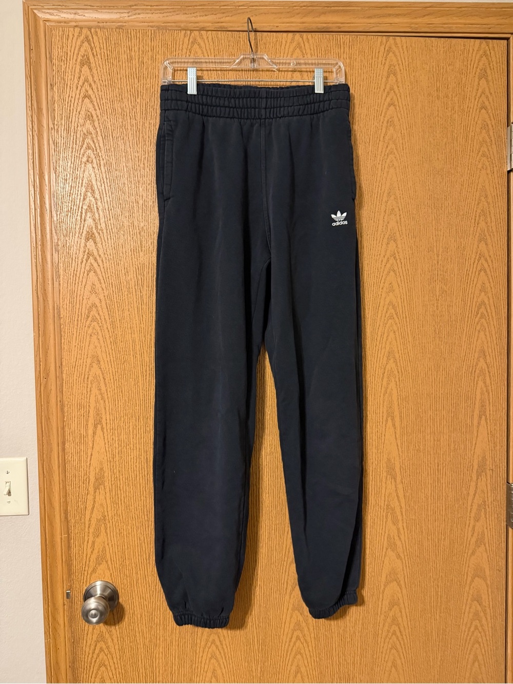 adidas Black Trefoil Logo Joggers